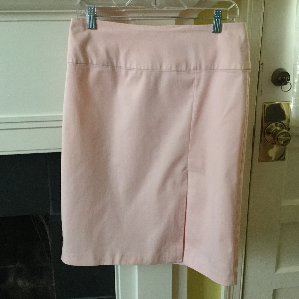 Vintage Banana Republic Stretch Pencil Skirt w/ Front Slit Pink Y2K - Sz 6